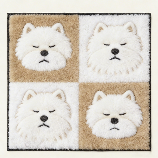 Dog Hand Towel - Beige