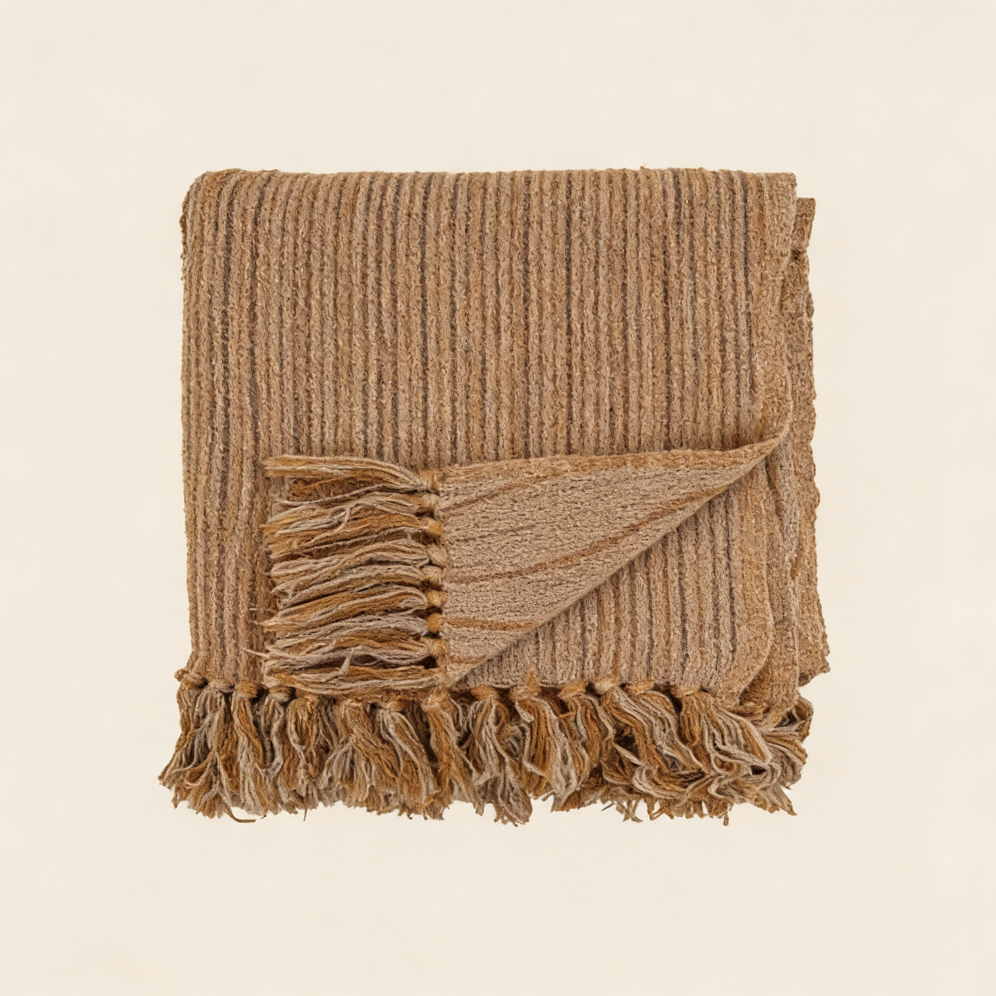 Recycled Cotton Throw - Brown