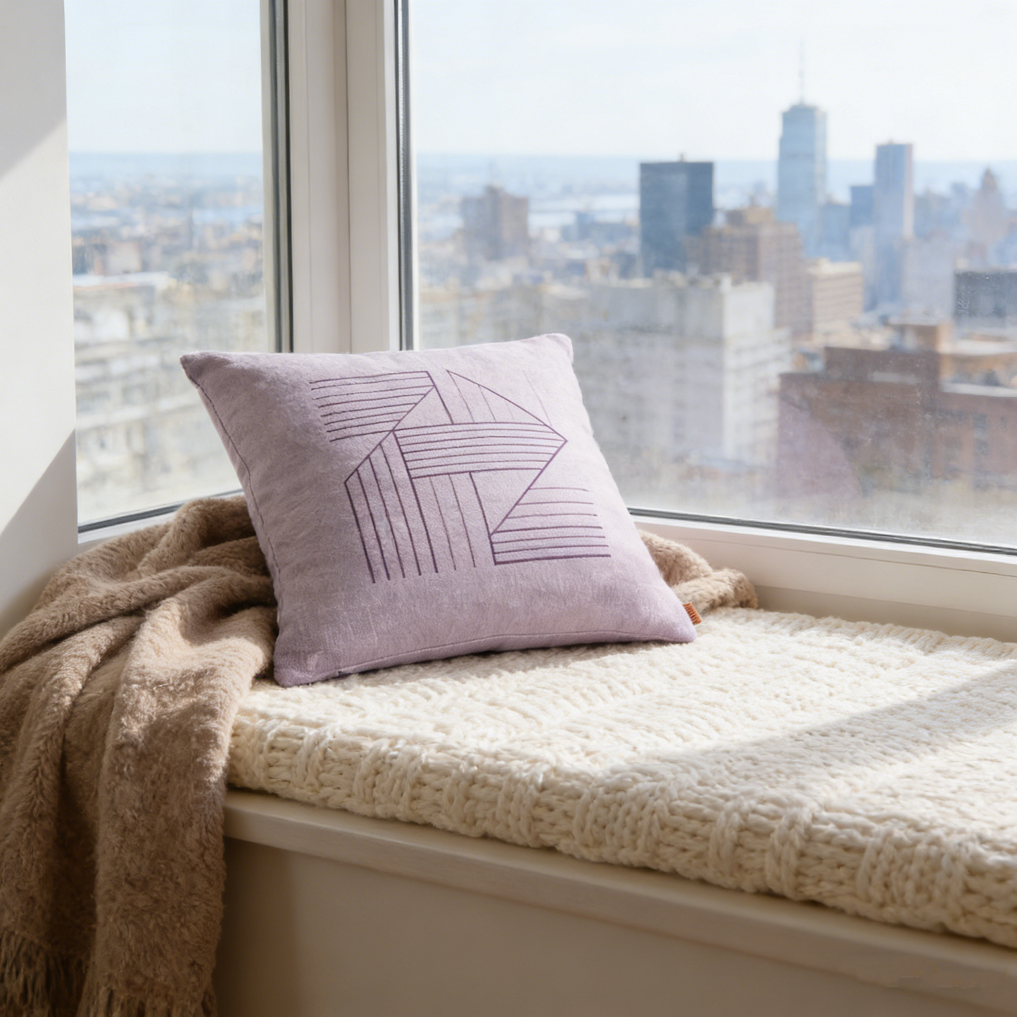 Contrast Linen Cushion