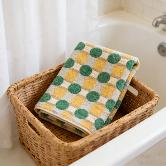 Dot Check Face Towel