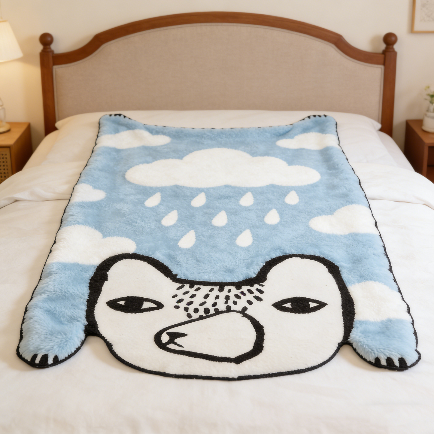 Bear Shaped Cotton Throw
